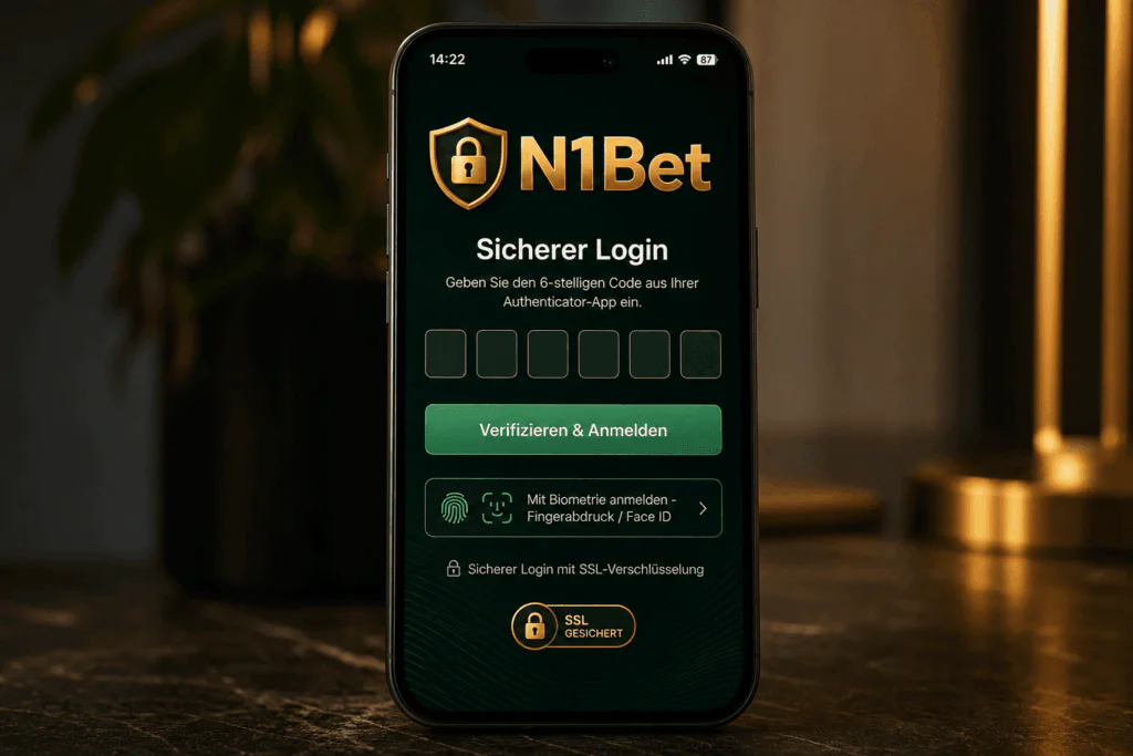 Zwei-Faktor-Authentifizierung und SSL-Sicherheit in der mobilen N1Bet App - n1bet-sports.ch